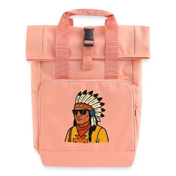Indien - Sac à dos Roll Top à deux anses - rose liberty - Devant