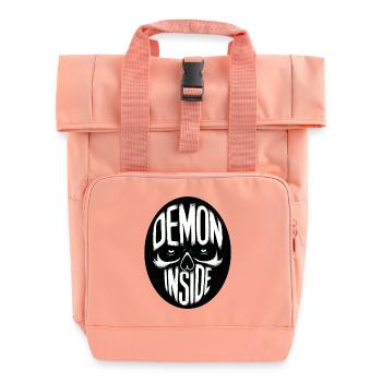 Demon inside - Roll Top Backpack with Two Handles - chintz rose - Front