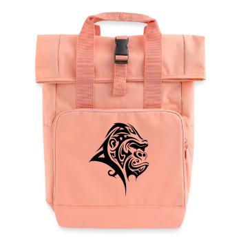 Gorilla Silberrücken Tribal - Rolltop Rucksack mit zwei Griffen - Chintzrosa - Vorne