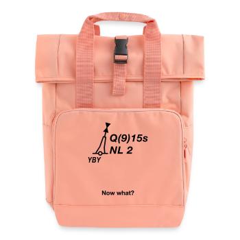 Tonne - Boje Nordsee Segeln Ostsee Maritim - Rolltop Rucksack mit zwei Griffen - Chintzrosa - Vorne