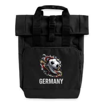 Germany Football Dynamics - Roll Top Backpack with Two Handles - black - Front