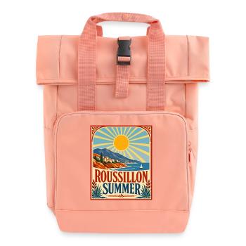 Roussillon Été Vintage - Sac à dos Roll Top à deux anses - rose liberty - Devant
