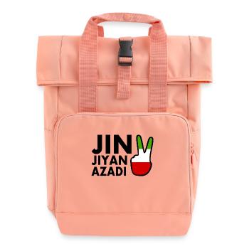 jin jiyan azadi - Roll Top Backpack with Two Handles - chintz rose - Front