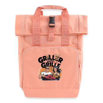 Griller Sucht Grille Lustiges BBQ Motiv - Rolltop Rucksack mit zwei Griffen - Chintzrosa - Vorne