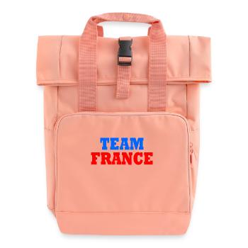 France - Roll Top Backpack with Two Handles - chintz rose - Front