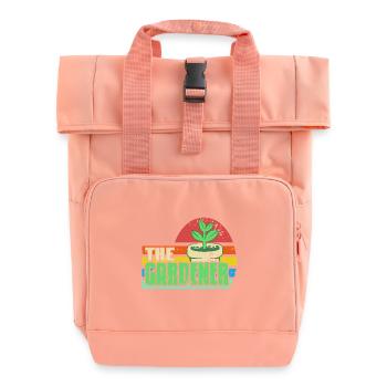 The Gardener Retro Grunge Plant Lover Aesthetic - Roll Top Backpack with Two Handles - chintz rose - Front