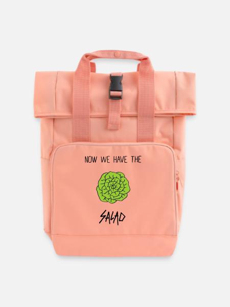 Salat - Rolltop Rucksack mit zwei Griffen - Chintzrosa