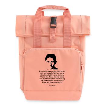 Kafka: Ich glaube, man sollte überhaupt nur noch - Rolltop Rucksack mit zwei Griffen - Chintzrosa - Vorne