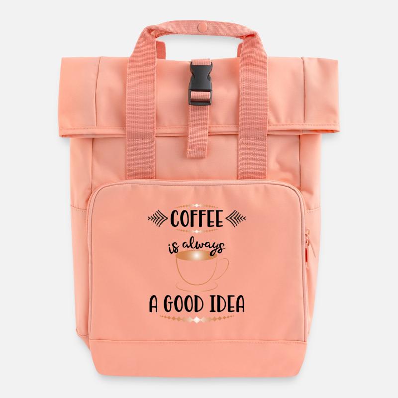 Kaffee - Rolltop Rucksack mit zwei Griffen - Chintzrosa