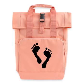Füsse Silhouette - Rolltop Rucksack mit zwei Griffen - Chintzrosa - Vorne