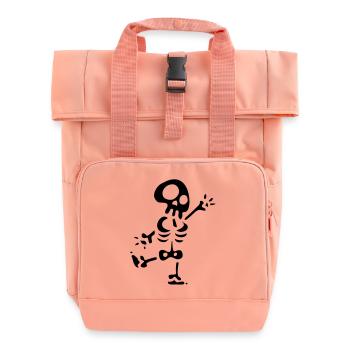 skeleton - Roll Top Backpack with Two Handles - chintz rose - Front