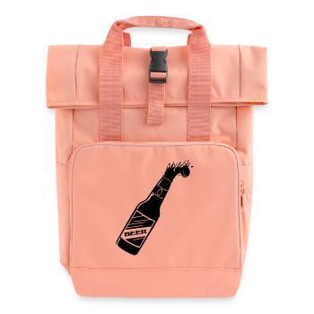 Bier Flasche - Roll Top Backpack with Two Handles - chintz rose - Front