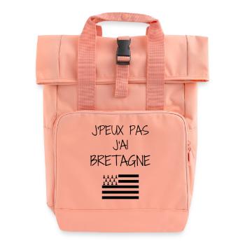 Bretagne / Breton / Bretonne / BZH / Breizh - Rolltop Rucksack mit zwei Griffen - Chintzrosa - Vorne