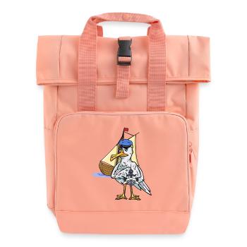 Seafarer Seaman Maritime Captain Ahoy - Roll Top Backpack with Two Handles - chintz rose - Front