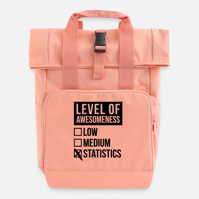 Statistics - Roll Top Backpack with Two Handles - chintz rose