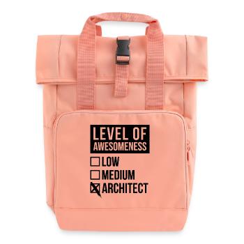 Architekt - Rolltop Rucksack mit zwei Griffen - Chintzrosa - Vorne