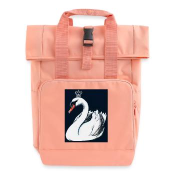 Swan - Roll Top Backpack with Two Handles - chintz rose - Front