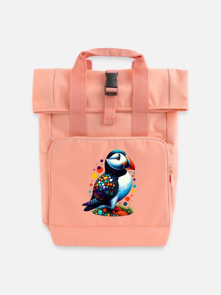 Papageitaucher - Rolltop Rucksack mit zwei Griffen - Chintzrosa
