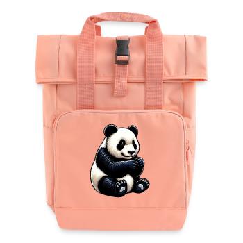Panda - Rolltop Rucksack mit zwei Griffen - Chintzrosa - Vorne