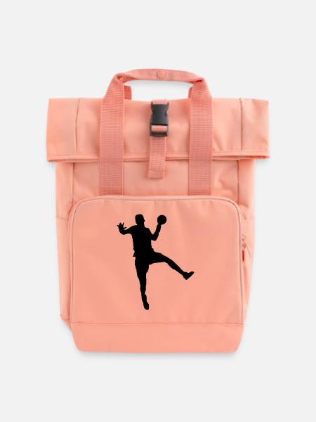 handball - Rolltop Rucksack mit zwei Griffen - Chintzrosa