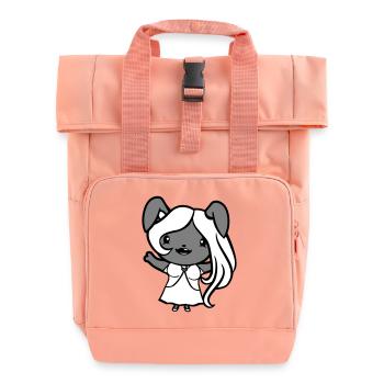 Hase Mädchen Hübsch Frau Häsin Winkt Lange Haare - Rolltop Rucksack mit zwei Griffen - Chintzrosa - Vorne