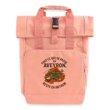 Aveyron Okzitanien - Rolltop Rucksack mit zwei Griffen - Chintzrosa - Vorne