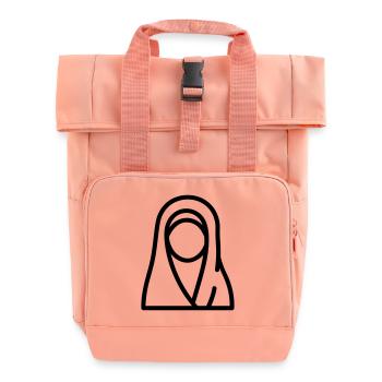 Muslimische Frau - Rolltop Rucksack mit zwei Griffen - Chintzrosa - Vorne