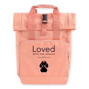 Le chien aimé - Sac à dos Roll Top à deux anses - rose liberty - Devant