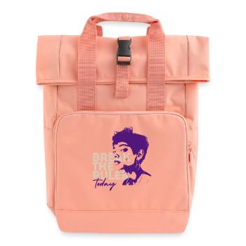 Heute die Regeln brechen - Rolltop Rucksack mit zwei Griffen - Chintzrosa - Vorne