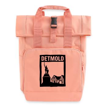 detmold wahrzeichen siilhouette - Rolltop Rucksack mit zwei Griffen - Chintzrosa - Vorne