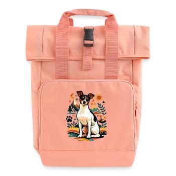 Bodeguero Folk Style - Roll Top Backpack with Two Handles - chintz rose - Front