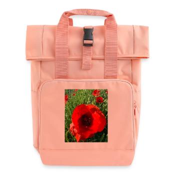 Coquelicots au soleil 🌺 - Sac à dos Roll Top à deux anses - rose liberty - Devant