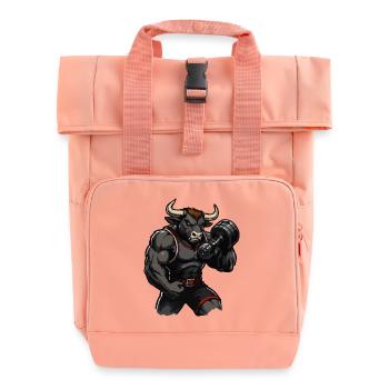 Minotaurus Krafttraining - Rolltop Rucksack mit zwei Griffen - Chintzrosa - Vorne