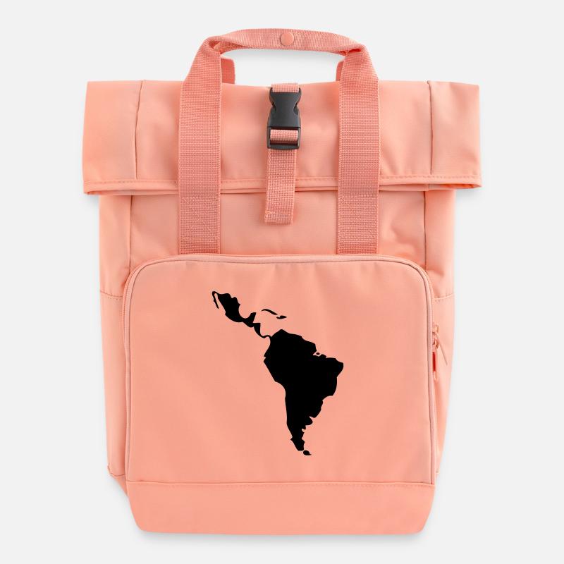 Latin America - South America - Roll Top Backpack with Two Handles - chintz rose