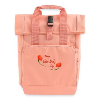Coquelicot de la Saint-Valentin - Sac à dos Roll Top à deux anses - rose liberty - Devant