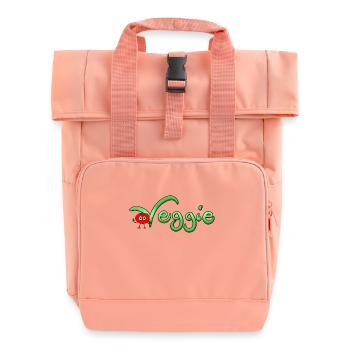 Veggie mit Tomate - Rolltop Rucksack mit zwei Griffen - Chintzrosa - Vorne
