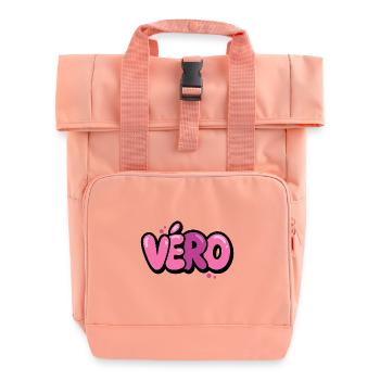 Graffiti Name Vero printable on everything! - Roll Top Backpack with Two Handles - chintz rose - Front