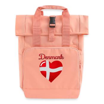 Drapeau du Danemark - Sac à dos Roll Top à deux anses - rose liberty - Devant