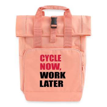 cycling - Roll Top Backpack with Two Handles - chintz rose - Front