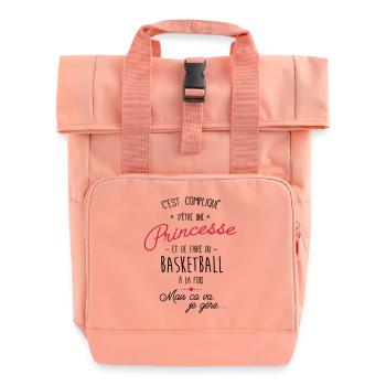 princesse et Basketball / basket - Sac à dos Roll Top à deux anses - rose liberty - Devant
