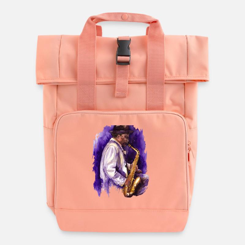 saxo - Sac à dos Roll Top à deux anses - rose liberty