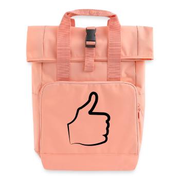 Thumbs up thumb - Roll Top Backpack with Two Handles - chintz rose - Front