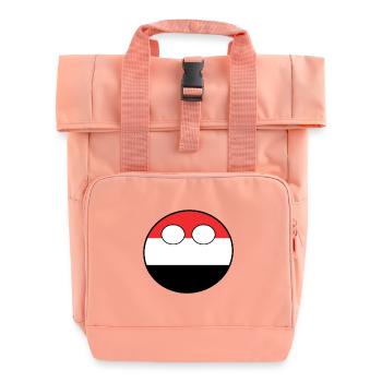 Countryball Land Heimat Jemen - Rolltop Rucksack mit zwei Griffen - Chintzrosa - Vorne