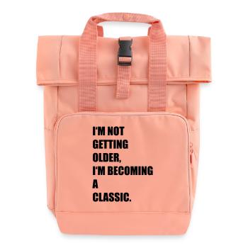 Geburtstag - Rolltop Rucksack mit zwei Griffen - Chintzrosa - Vorne