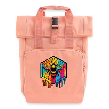 Bee - Roll Top Backpack with Two Handles - chintz rose - Front