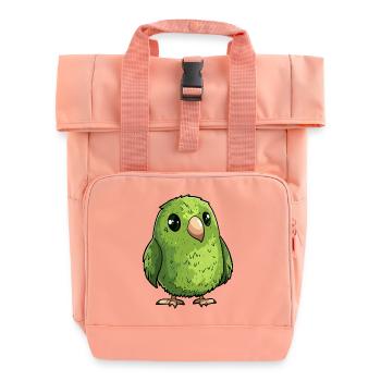 kleiner Kakapo aus Neuseeland - Rolltop Rucksack mit zwei Griffen - Chintzrosa - Vorne