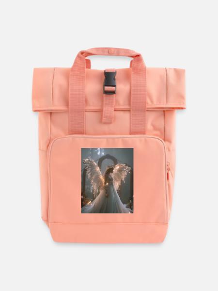 Schutzengel - Rolltop Rucksack mit zwei Griffen - Chintzrosa