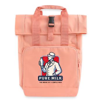 Boisson au lait pur d’un homme doux drôle - Sac à dos Roll Top à deux anses - rose liberty - Devant