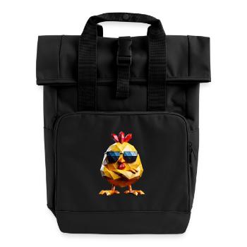 Hen Sunglasses - Roll Top Backpack with Two Handles - black - Front