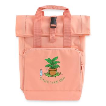Water your mind - Meditation & Inner Peace - Roll Top Backpack with Two Handles - chintz rose - Front